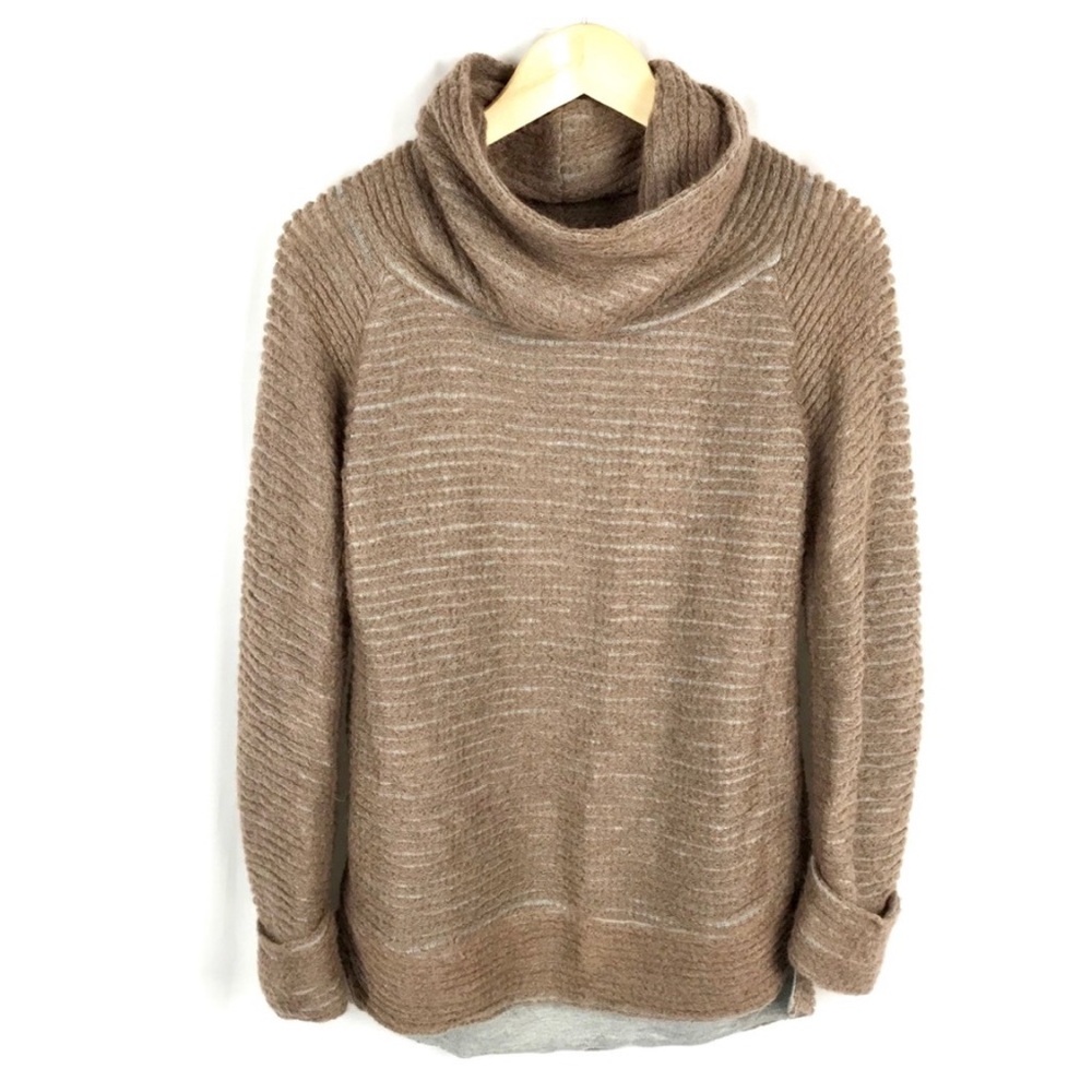 Anthropologie Dolan Brown Mohair Cowl Neck Pullover Sweater XS